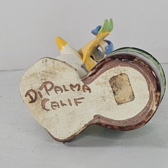 Vintage Di Palma California Pottery Goose Wearing Large Hat Planter Figurine - Picture 7 of 10